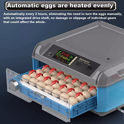 Egg Incubator, 192/256/500 Egg Incubator, Poultry Hatcher Machine with Automatic Egg Turning, Temperature & Humidity Control and LED Screen, General Purpose Incubator for Chickens Ducks Birds,500 - size: 500