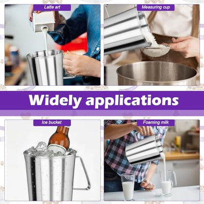 8 Cup Dog Food Scoop 304 Stainless Steel Dog Food Measuring Cups for Cat or Bird Pet Foods, Injection Molded and Dishwasher Safe (8 Cup) - size: 8 Cup