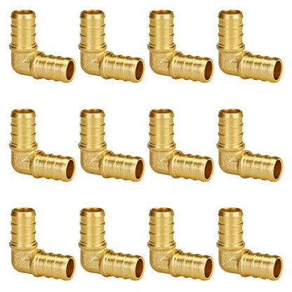 SUNGATOR 1/2 Inch 90 Degree Elbow PEX Fittings Crimp for PEX Pipe in Plumbing Jobs (12-Pack) - size: 1/2" Elbow, 12 Pack