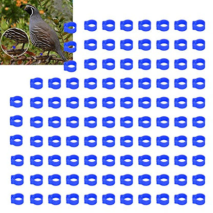 Omabeta Pigeons Leg Rings, Durable Plastic Construction Lightweight Easy to Install and Clean, Pigeons Leg Rings, for Pigeon Identification, Dark Blue, 8mm, 100 Pieces - color: Dark Blue