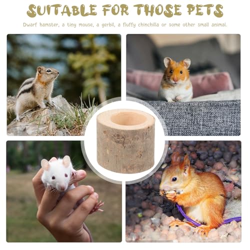 Wooden Hanging Small Animal Feeding Bowl Wear- Guinea Pig Feeder Suitable for Hamsters Chinchillas and Squirrels