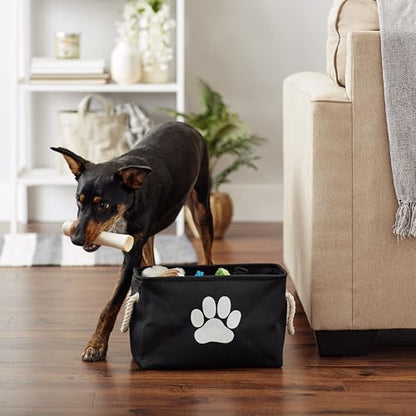 Bone Dry Pet Storage Collection Collapsible Bin, Black, Small Rectangle - color: Black, size: Small Rectangle