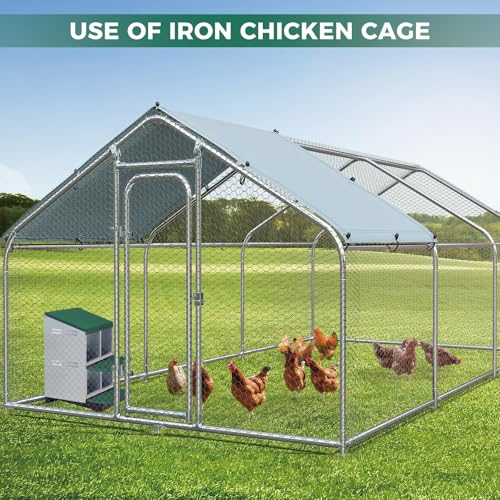 Chicken Nesting Box, 4 Compartment Roll Away Design for High-Volume Egg Collection and Easy Wall Mounting with Metal Legs
