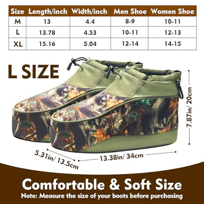Insulated Boot Cover, Warmth Boot Covers for Hunting Tree Stand/Cold Weather Protection