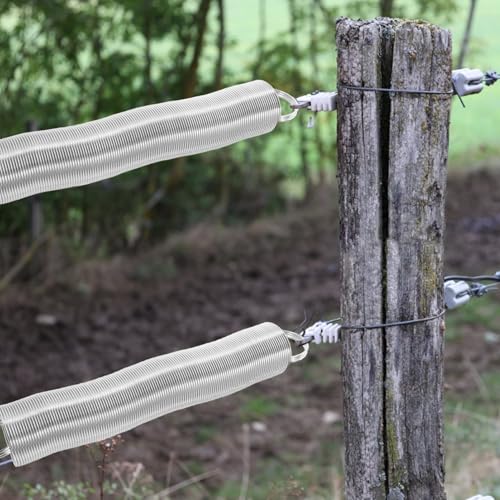 Abaodam Stainless Steel Livestock Fence Spring Electric Fence Gate Handle Replacement Accessory Kit for Farm Electric Fencing