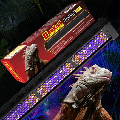 12-Inch UVB Reptile Light,4H/8H/12H Timer,3 Modes Lighting,5 Level Brightness, 12W UVA UVB Lamp for Desert Tropical Animals Bearded Dragons Turtle Chameleon Tortoises Gecko Snake Frog