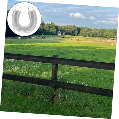 POPETPOP Electric Fence Spring Gate Kit Durable Stainless Steel Tension Spring for Livestock Fencing Weather Resistant Gate Handle Accessory User Friendly Design for Easy Operation