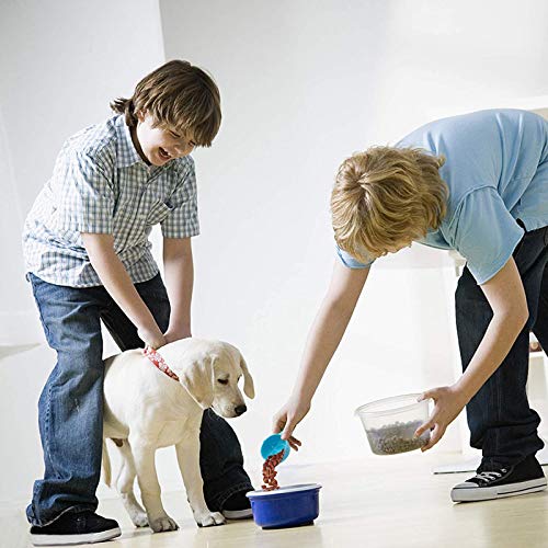 Rypet Pet Food Scoop Set of 5 - Measuring Cups and Spoons Set Plastic for Dog, Cat and Bird Food (Random Color) - color: Set of 5