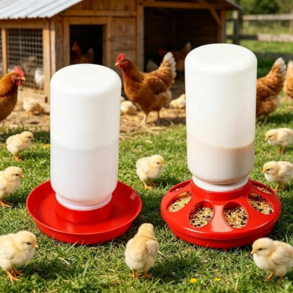 Chick Feeder Waterer Set for Chicken Chick Coop