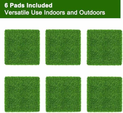 Washable Nesting Pads for Chicken Coop - 3cm Extra Thick & Soft Artificial Grass Turf Mats, Anti-Shedding & Flexible Eco-Backing, Chicken Laying Box Pads (6 Pack, 12"x12") Upgraded