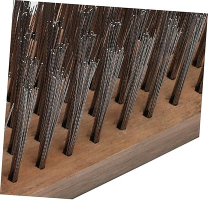 LIOOBO Stainless Steel Scrub Brush: 1.2m Heavy-Duty Wire Bristle Brush for Tough Stains - Outdoor Use on Decks Patios & Concrete - Commercial Cleaning Tool
