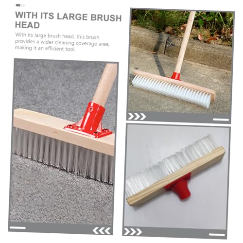Garneck Floor Scrub Brush Stiff Bristles for Deep Cleaning Handle Broom for Bathroom Deck and Patio for Hard Reach Areas Effortless Scrubbing and Corner Cleaning