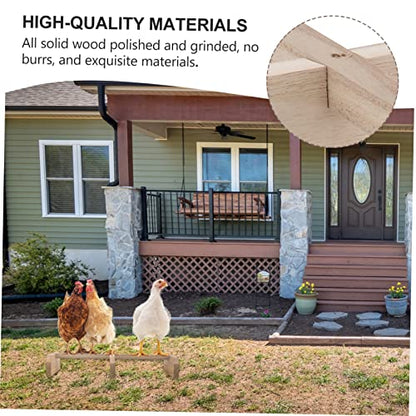Sosoport Wooden Chicken Perch Stand Easy Install Roosting Bar for Chickens and Birds Natural Wood for Foot Exercise for Roosters and Hens Suitable for Birds