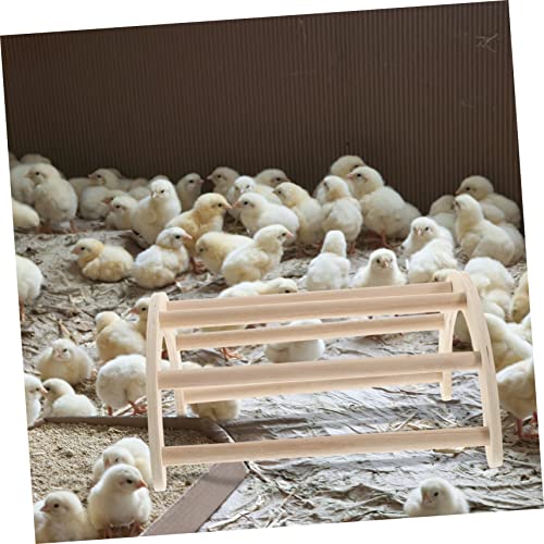Garneck Natural Wood Chicken Perch Stand for Coop and Brooder Adjustable Chicken Toy Mirror and Stress Relief Features and Birds