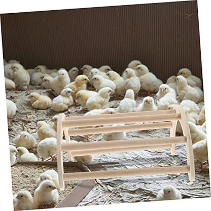 Garneck Natural Wood Chicken Perch Stand for Coop and Brooder Adjustable Chicken Toy Mirror and Stress Relief Features and Birds
