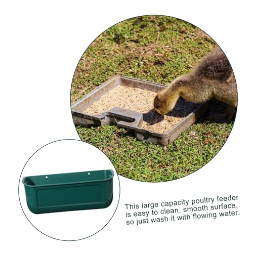 Galvanized Chicken Feeder Large Capacity Poultry Feeder Auto Feed Trough for Birds Feed Trough Bucket