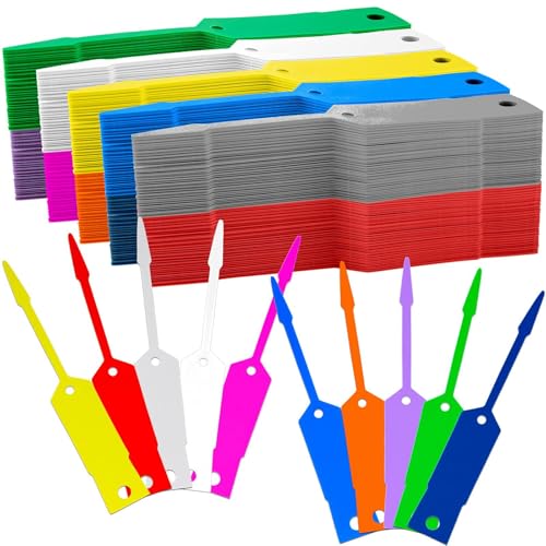 Lewtemi 1000 Pieces Self Lock Arrow ID Key Tags Car Parts Tags Key Ring Repair Labels for Office Automotive Shop Supplies (4 1/2'' X 3/4",Mixed Color) - color: Multicolor, size: 4 1/2'' X 3/4"