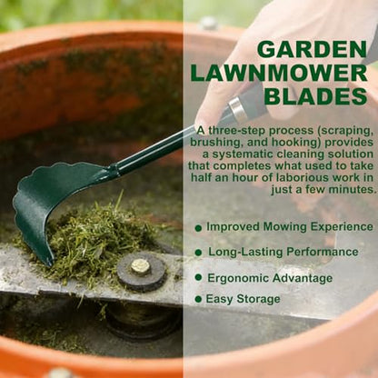 Mower Deck Scraper with Ergonomic Long Handle, Efficient Mower Deck Cleaning Tool, Long Handle Lawnmower Deck Scraper, Mower Cleaning Tool for Maintenance Cleaning Lawnmower