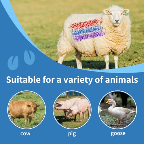 Livestock Marker 5Pcs Multi-Color Pig Cattle Cow Sheep Marker Farming Livestock Marking Accessorie