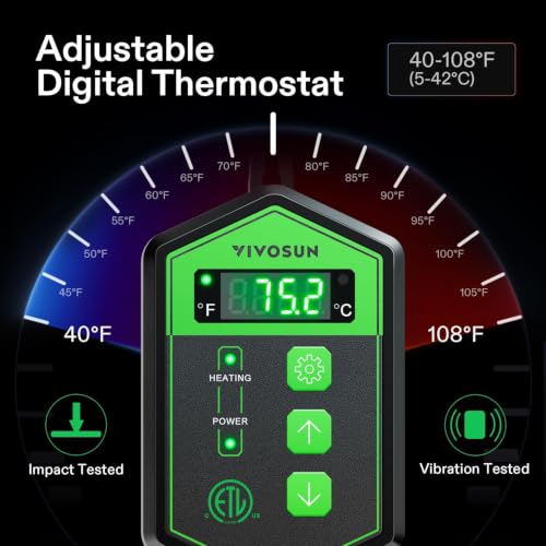 VIVOSUN 3" x 20" Seedling Heat Mat and Digital Thermostat Combo Set, UL & MET-Certified Heating Pad for Hydroponic, Kombucha Tea, Brewing, Fermentation & Plant Germination - size: 3"x20"