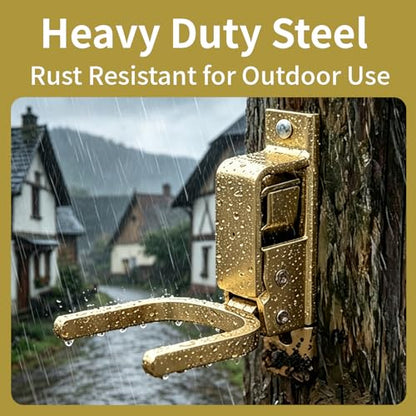 Heavy Duty Automatic Gate Latch, Instant Locking One-Hand Operation Fence Lock, Rust-Resistant Post Mount Gate Latch for Wood/Metal/Pipe Fences (1 Pack) - size: 1 Pack