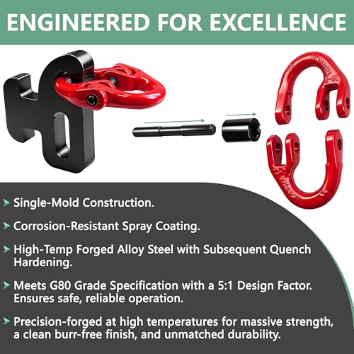 Heavy Duty Container Chain Bridle Hooks with Butterfly Clamps - Loading Hooks for Shipping Containers - Durable Steel Construction - 2-Pack