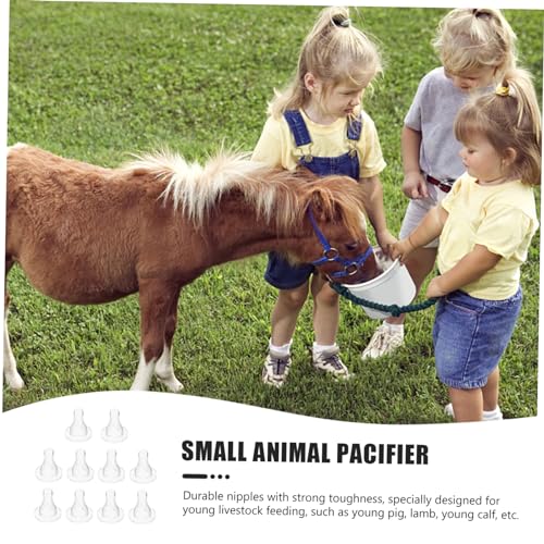 10pcs Replacement Nipples for Lambs Pigs and Livestock Safe Silicone Feeding Pacifiers for Bottles for Animal Feeding Supplies