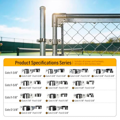 1-3/8" x 1-5/8" Chain Link Gate Latch Heavy Duty Stainless Steel Fence Gate Fork Latch Hardware with Padlock Hole 1pcs - color: 1-3/8"x1-5/8"