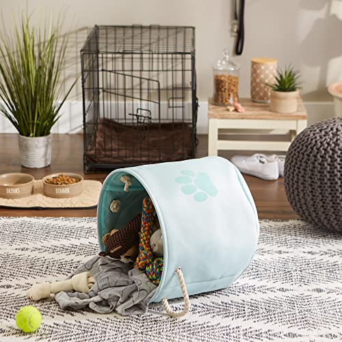 Bone Dry Pet Storage Collection Collapsible Bin, Medium Round, Aqua - color: Aqua, size: Medium Round
