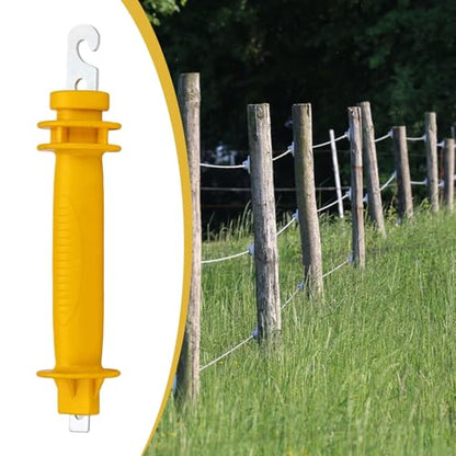 Electric Fence Handle Gate Spring Rubber Insulated Handle Installation Weather Resistant PE Metal Suitable for Ranch Farm Animal Husband