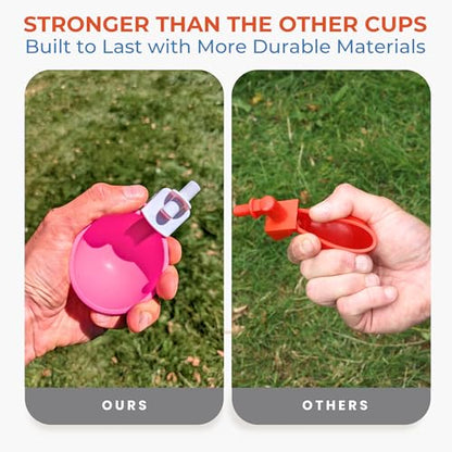 Lil'Clucker - Large Automatic Chicken Waterer Cups Suitable for Ducks, Geese, Turkeys, and Bunny Rabbit - Water Feeder Kit - Poultry Waterer (Pink, 5 Pack) - color: Pink, size: 5 Pack