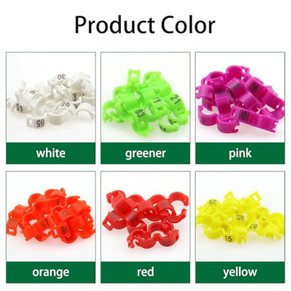 100Pcs 5mm Coturnix Quail Leg Bands Baby Chick Leg Bands Pigeon Bands Chicken Leg Bands Rings red 4mm - color: Red, size: 4mm
