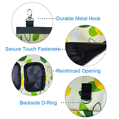 Guinea Pig Hay Feeder, Hanging Rabbit Hay Feeder Bag for Guinea Pigs Bunnies Chinchillas. M, Green Leaves - color: Greenleaves