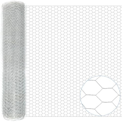 45 in X 100 ft Chicken Wire Fencing Metal Floral Chicken Wire Fence for Crafts 1 Inch Hexagonal Galvanized Poultry Wire Netting for Chicken Coop Barrier Rabbit Cage