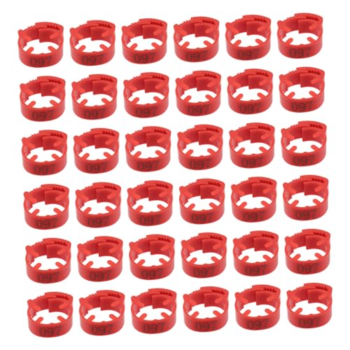 POPETPOP 100pcs Numbered Chicken Leg Rings Poultry Identification Bands for Chickens Ducks and Birds Sturdy Plastic Foot Rings Bright Colors for Easy Identification