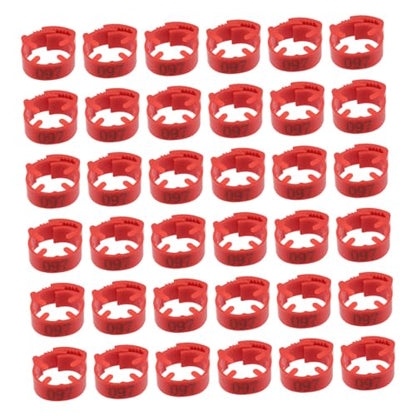 POPETPOP 100pcs Numbered Chicken Leg Rings Poultry Identification Bands for Chickens Ducks and Birds Sturdy Plastic Foot Rings Bright Colors for Easy Identification