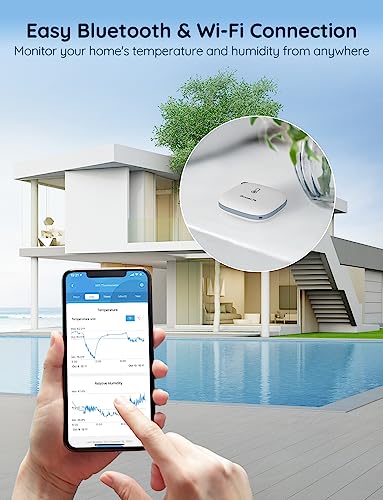 GoveeLife Smart Hygrometer Thermometer, WiFi Temperature Monitor H5179, Humidity Sensor with App Alert, 2 Years Data Storage Export, Wireless Room Thermometer Indoor for Home, Greenhouse, RV