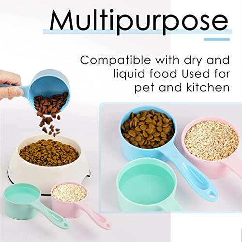 Super Design1 Cup Dog Food Scoop for Container Melamine Measuring Scoop for Dogs Cats Birds and Rabbits Pet Food Feeding Scoop Dishwasher Safe - Baby Blue - color: Baby Blue 1 Cup
