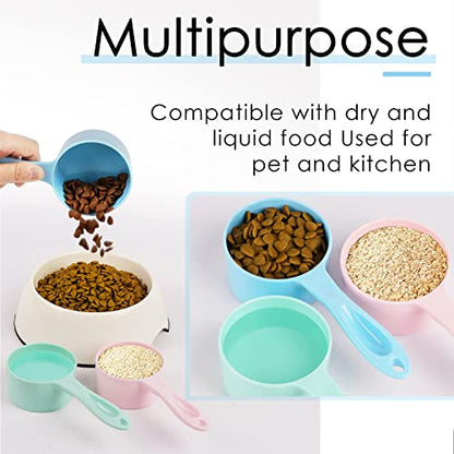 Super Design1 Cup Dog Food Scoop for Container Melamine Measuring Scoop for Dogs Cats Birds and Rabbits Pet Food Feeding Scoop Dishwasher Safe - Baby Blue - color: Baby Blue 1 Cup