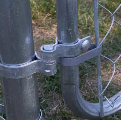 2 Pack Chain Link Fence Frame Gate Post Female Hinge with Bolts and Nuts (1-7/8 Inch) - size: 1-7/8 Inch