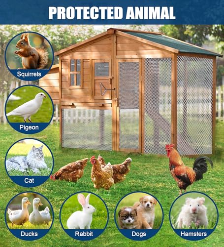 Heavy-Duty 16 inx16.4 ft White Plastic Chicken Wire Mesh, 300GSM Garden Fence with 30 Zip Ties - Flexible Poultry Netting for Balcony Barrier & DIY Crafts - color: 16ft White