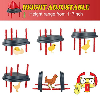 Brooder Heater for Chicks with Comfort Feathers,Chick Duckling Brooder Heating Plate Adjustable Height-Warm Up to 15 Chick,Ducklings(Heating Plate with Feather)