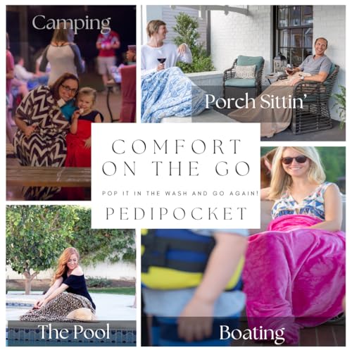 PediPocket Patented Foot Pocket Blanket – 50” x 70” with 20” Deep Foot Pocket, Plush Velvety Fleece Blanket, Everyday Luxurious Comfort, Machine Washable, Gift Idea – Perfect Paisley (Non-Electric) - color: Perfect Paisley