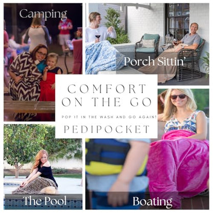 PediPocket Patented Foot Pocket Blanket – 50” x 70” with 20” Deep Foot Pocket, Plush Velvety Fleece Blanket, Everyday Luxurious Comfort, Machine Washable, Gift Idea – Perfect Paisley (Non-Electric) - color: Perfect Paisley