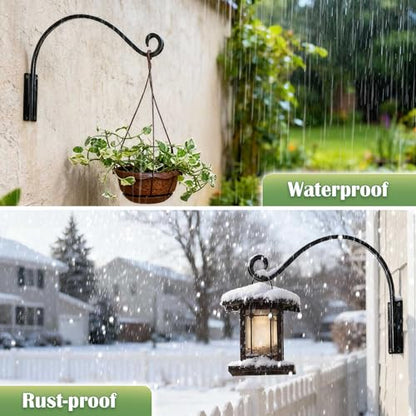 AJART Hanging Plant Hanger Outdoor: 2 Pieces Bird Feeder Wall Hooks - 16-Inch Heavy-Duty Plant Bracket Hook for Hanging Flower Baskets - size: 16 Inch, style: Heavy Duty Plant Hook