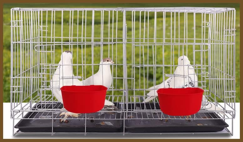10 Pcs 25 fl.oz Durable Pet Feeder Bowls for Bird, Hamster, Rabbit, Chicken, Cat, Dog - size: Red 25 OZ Pack of 10