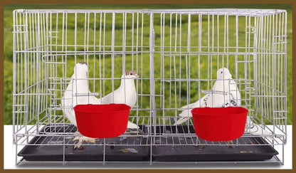 10 Pcs 25 fl.oz Durable Pet Feeder Bowls for Bird, Hamster, Rabbit, Chicken, Cat, Dog - size: Red 25 OZ Pack of 10