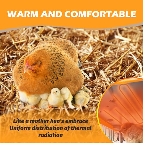 Brooder Plate for Chicks, 12" x 12" Chick Heating Plate Whit Adjustable Heights
