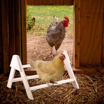 POPETPOP Chicken Perch- Roosting Perch Chick Toys for Coop Chick Stand Trainning Chicken Roosting Bars for s Coop Hens Wood Stand