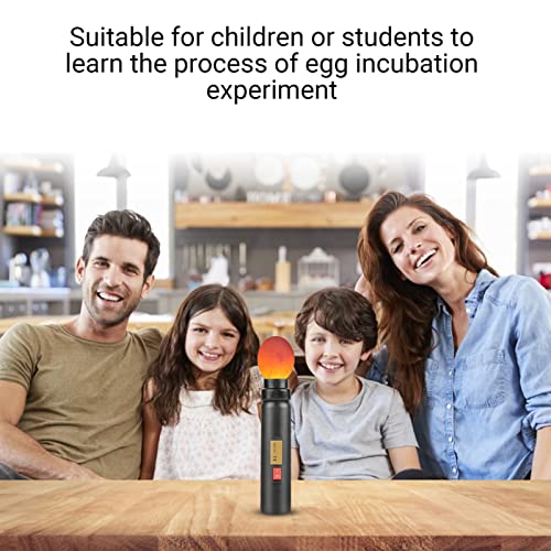 Fockety LED Light Egg Candler Tester Auto Mini Lighting Incubator Egg Candling Device Portable Egg Candler with 2 Egg Chucks USB Cable Battery Box for Egg Hatching Kids Science
